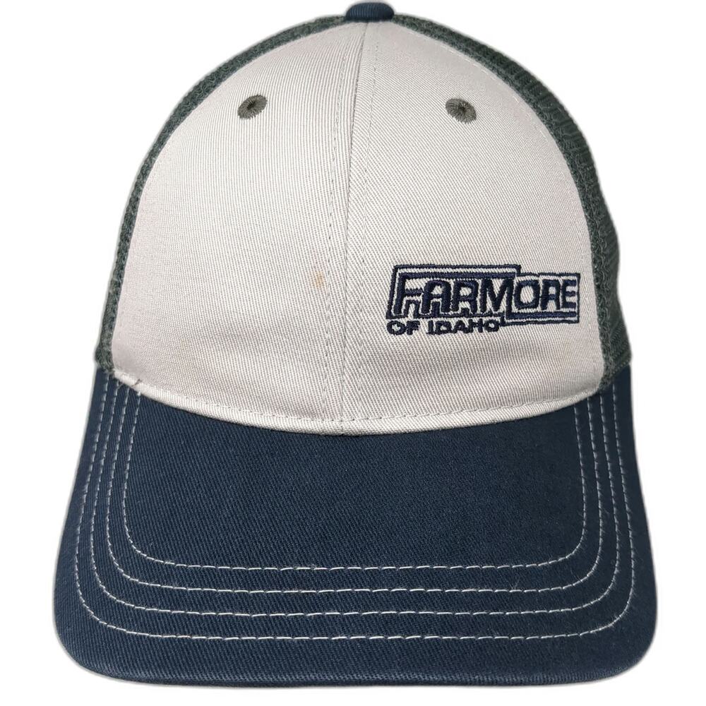 District Trucker Hat Gray Blue Green One Size Farmore Idaho Reinke Mesh Snapback